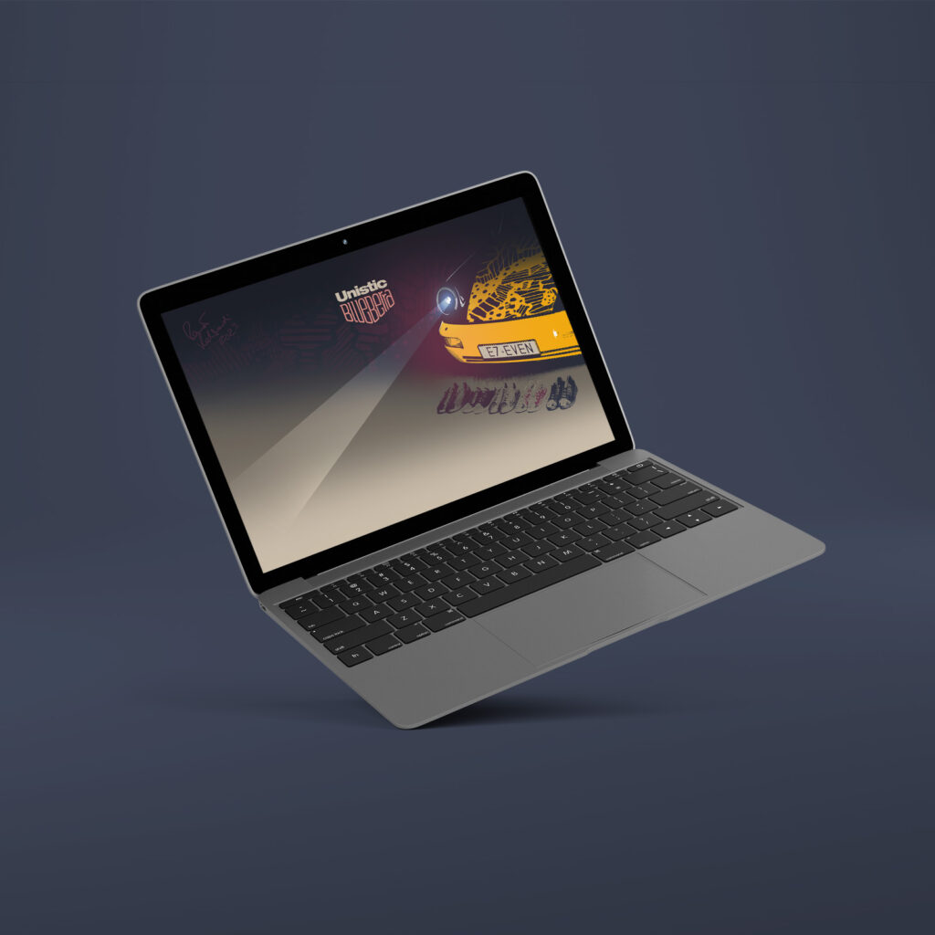 Blueberra x adidas macbook wallpaper artwork mockup by Paweł Kalinowski